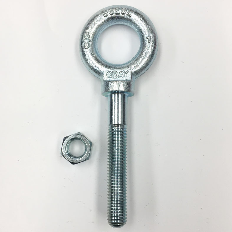 5/8x4 inch Gray BS20L Zinc Plated Shoulder Nut Eye Bolts Wesco Industries