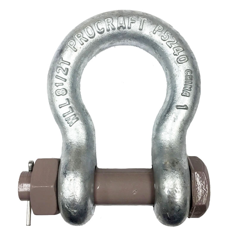 1 inch Procraft Load Rated Bolt Type Anchor Shackles Wesco Industries