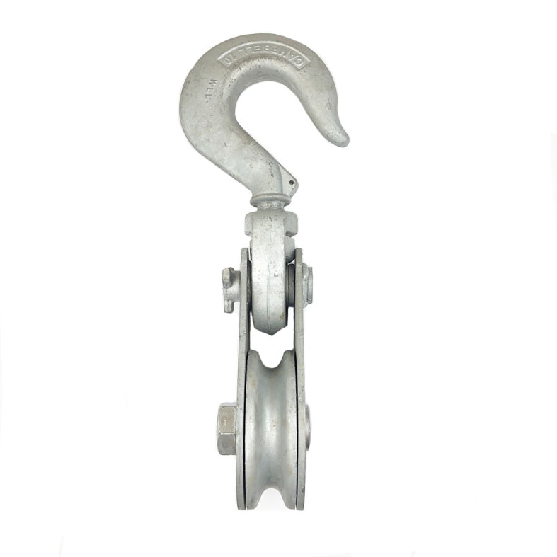6 inch Campbell 4099H Galv Snatch Block with Hook