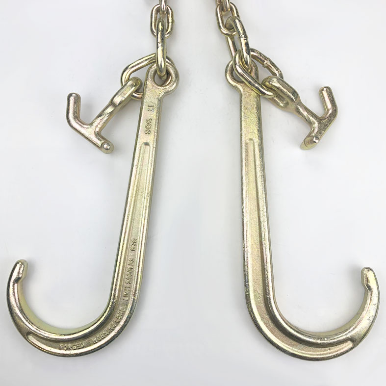 5/16 inch G70 2leg Tow Bridle with 15 inch JHooks x 4 ft Wesco