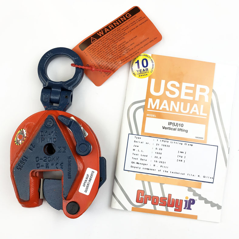 1 Ton Crosby IP IPU10 Plate Lifting Clamps Wesco Industries