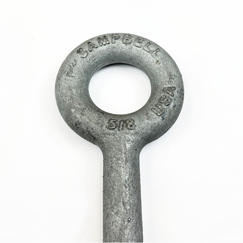 5/8x10 inch Campbell 436G Galvanized Regular Nut Eye Bolts Wesco