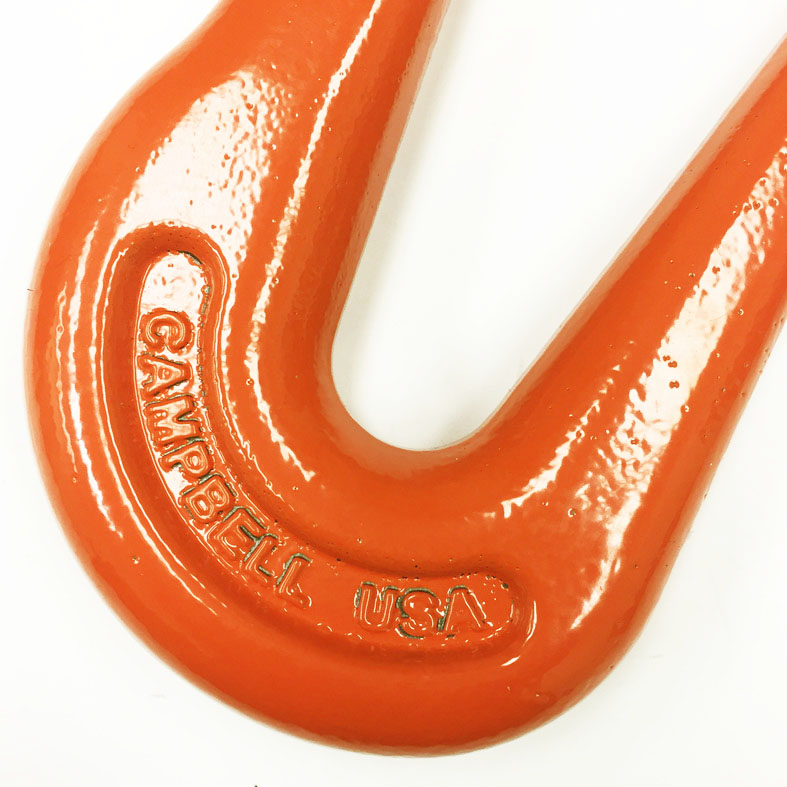 2 ton Tip and 7-1/2 ton Bottom Working Load Limit Campbell 479-S Drop-Forged Alloy Steel Sorting Hook with Handle Painted Orange 
