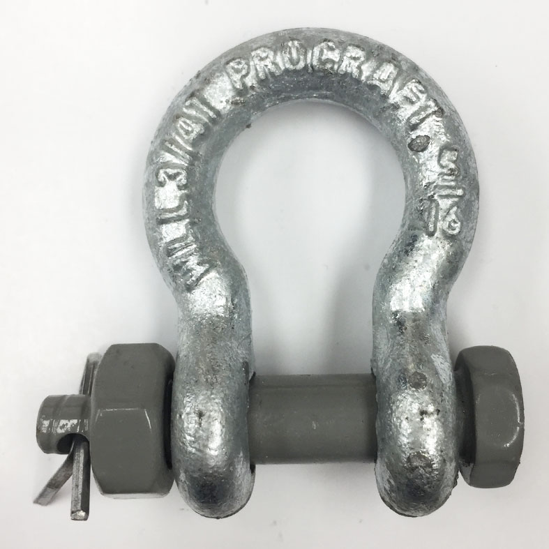 Proper rigging with shackles