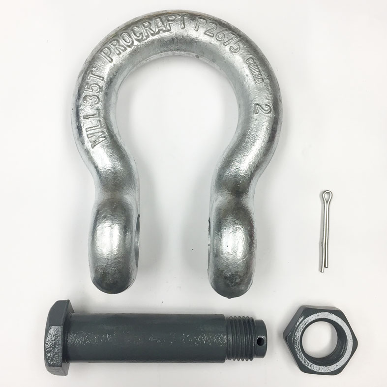 2 inch Procraft Load Rated Bolt Type Anchor Shackles Wesco Industries