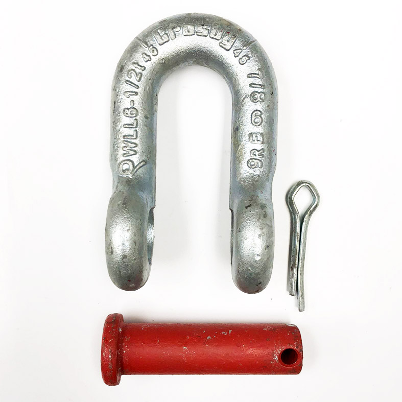 7/8 inch Crosby G215 Load Rated Round Pin Chain Shackles Wesco