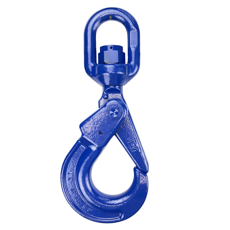 Vanguard Steel Self Locking Swivel Hook, 5/8, Eye & Self-Locking Hook,  18100 lbs. (9.05 tons), Alloy Steel, Grade 80 - Each (3969 00401)