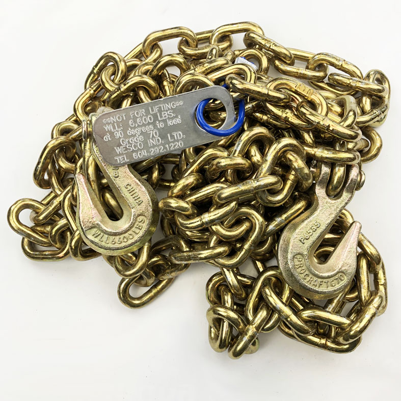 4 Pack 3/8x16FT SGG Grade 70 Tiedown Chain Wesco Industries