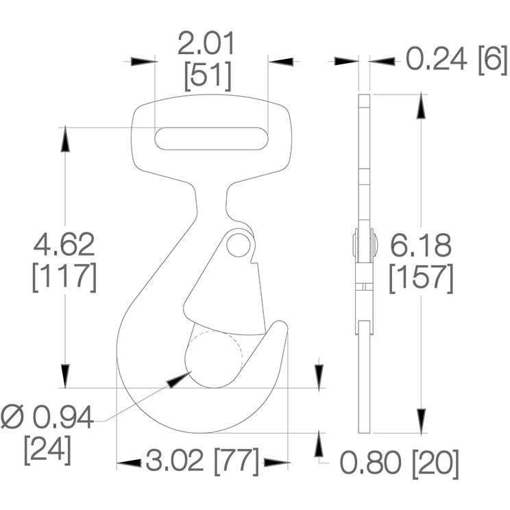 2 inch Flat Snap Hooks Wesco Industries