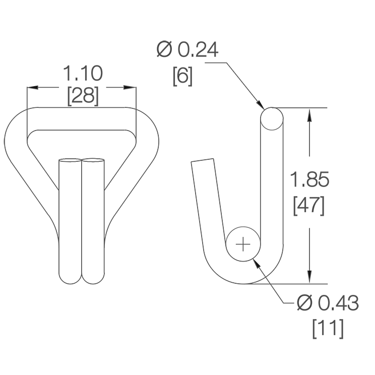 1 inch Short Pitch Tiedown Wire Hooks Wesco Industries