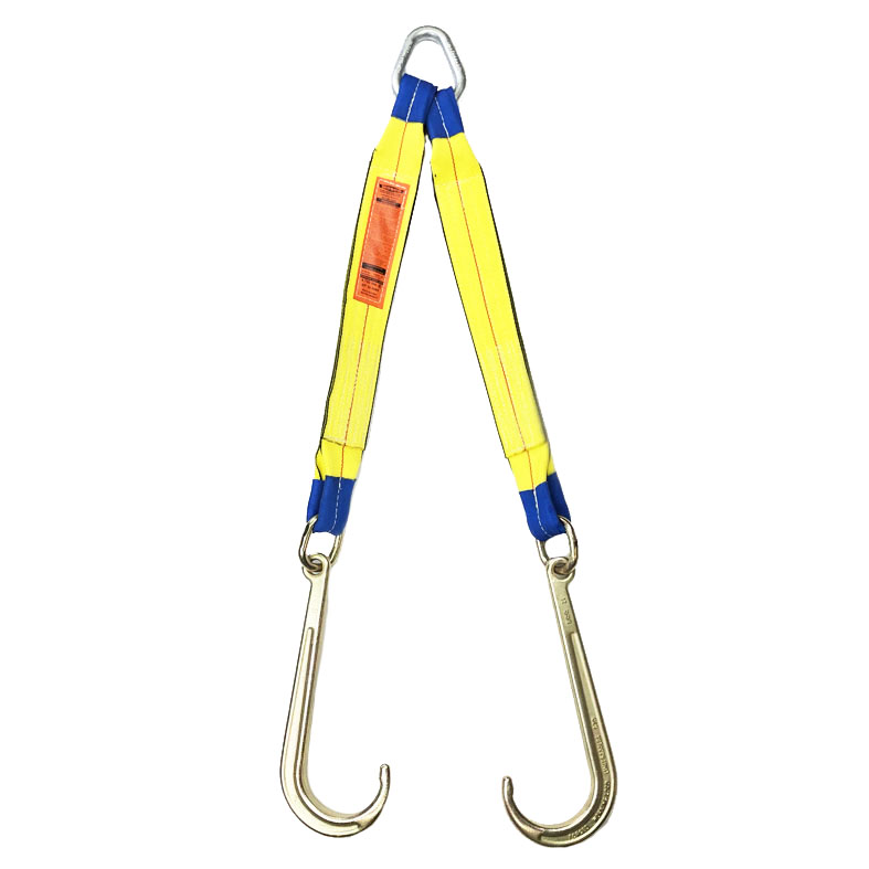 44 inch Polyester Towing V-Bridle c/w 15 inch J-Hooks