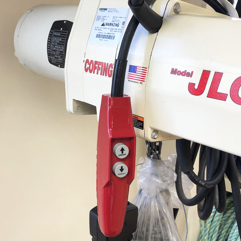 2 ton x 15 ft lift Coffing JLC Chain Hoist 230/460 3Phase Wesco